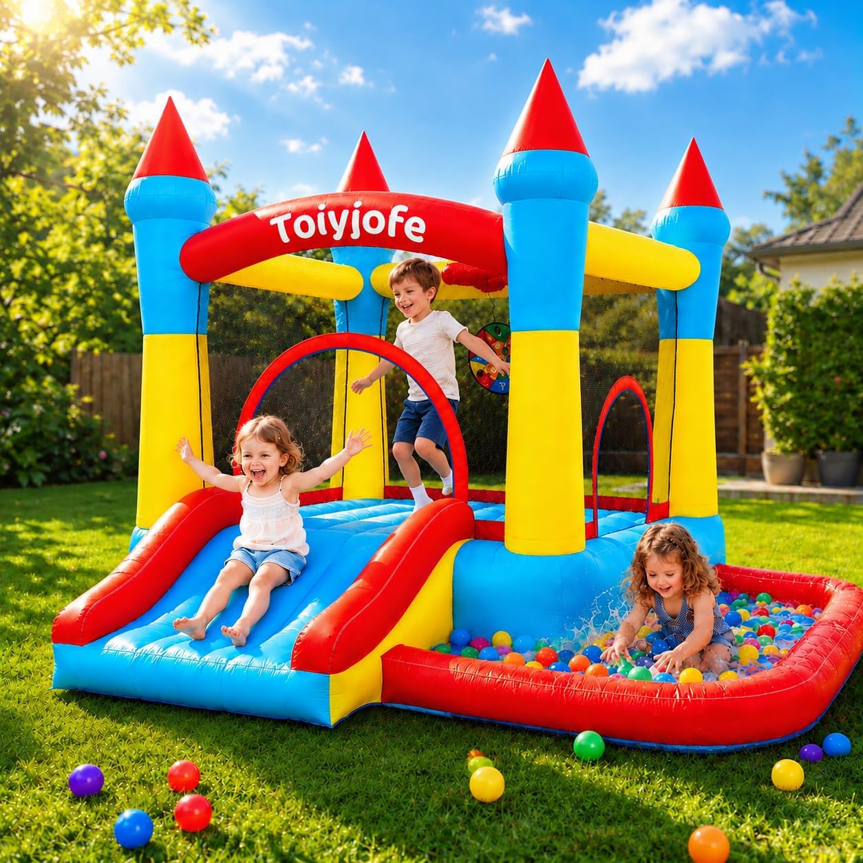 Kids Outdoor Bounce House - Bounce House for Kids 3-6, Toddler