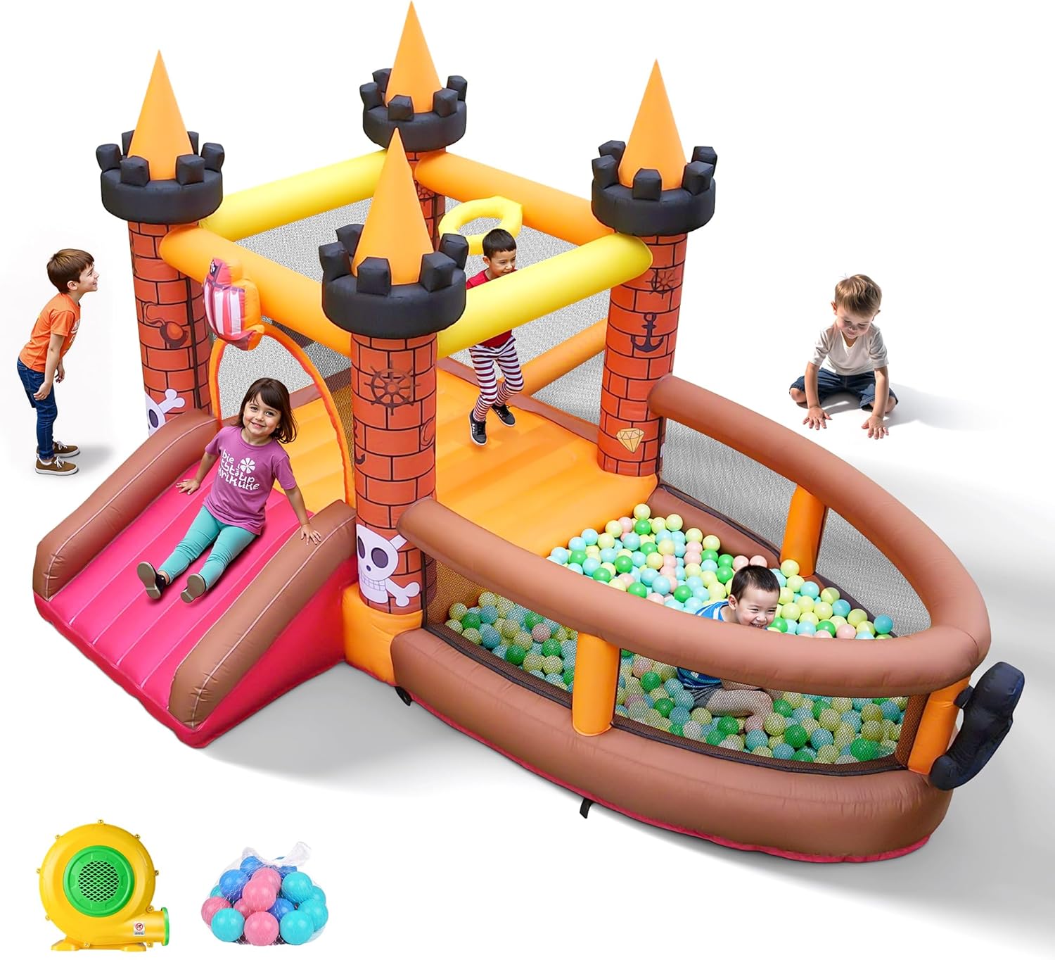 Kids Outdoor Bounce House - Inflatable Bounce House for Kid 3-8: