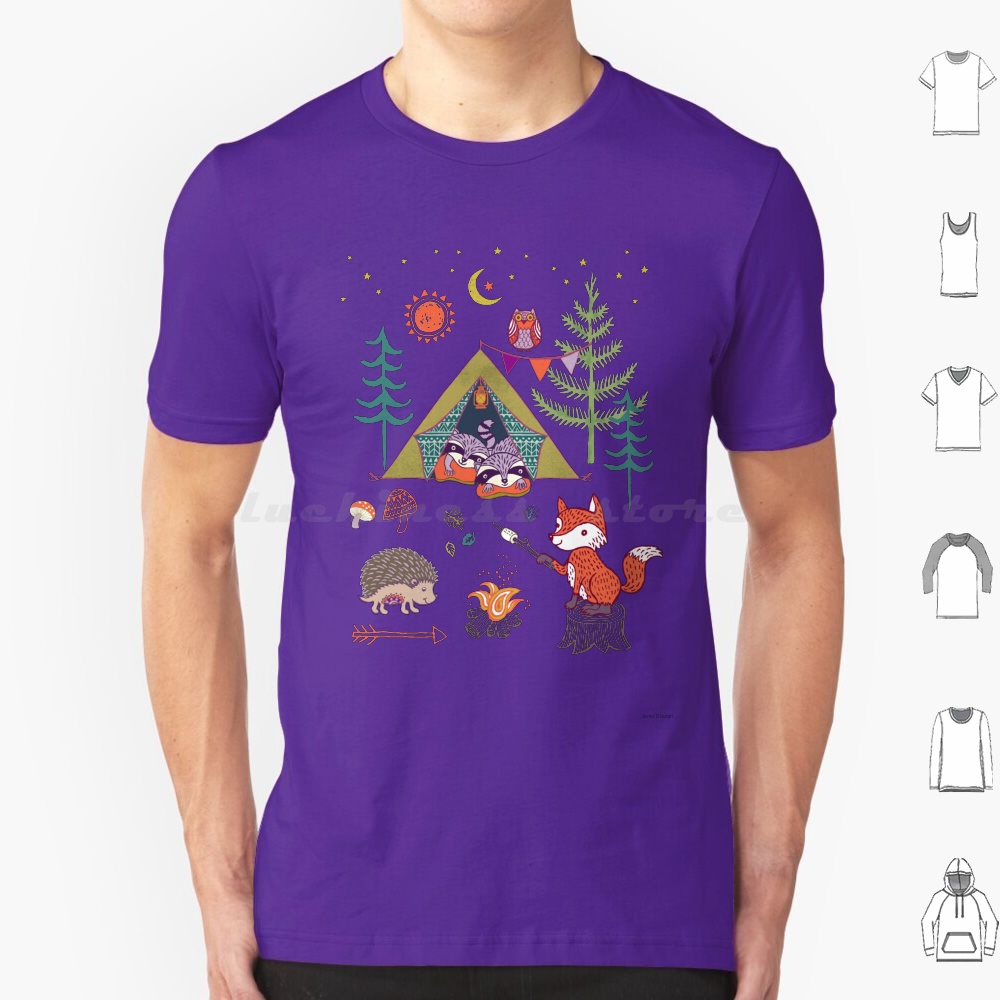 Kids Outdoor Fort - Woodland Animals Campout T Shirt Men