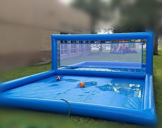 Kids Outdoor Volleyball Net - Portable Inflatable Volleyball Court for Kids