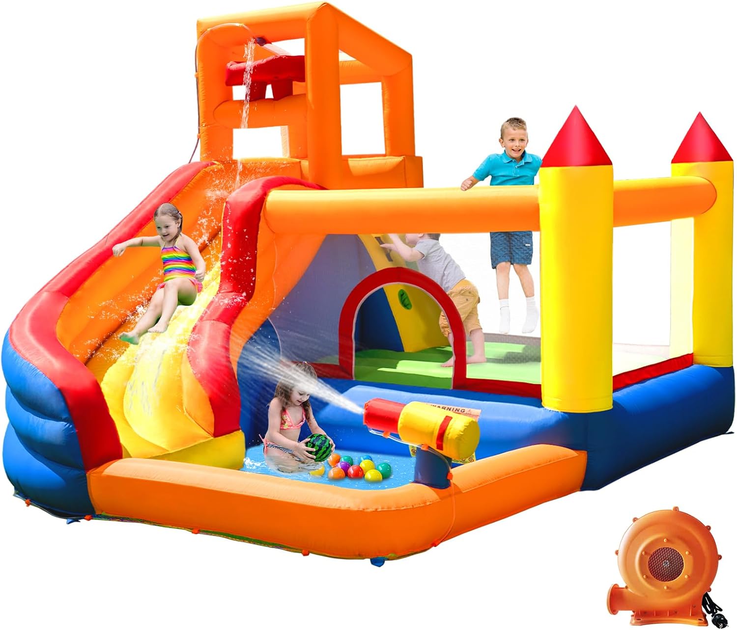 Kids Outdoor Bounce House - HuaKastro Inflatable Water Slide Bounce House