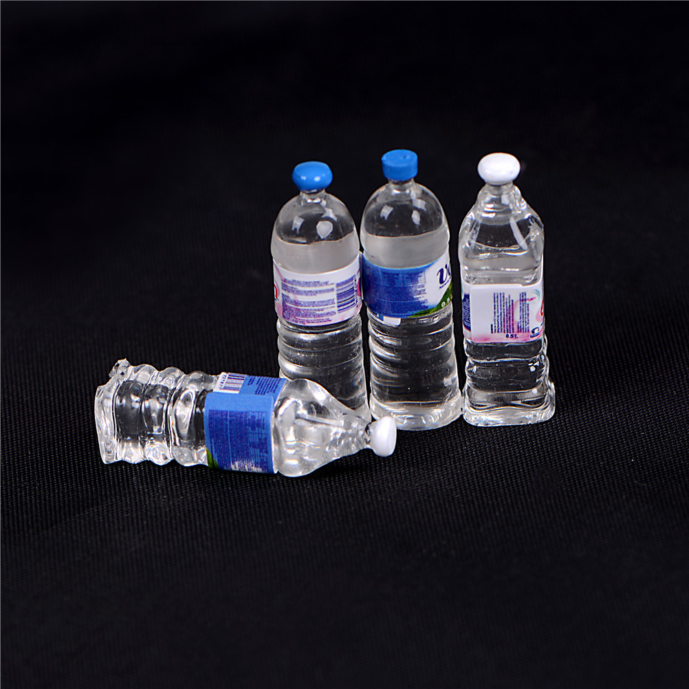 Kids Outdoor Mud Kitchen Accessories - 4 PCS mini Mineral water bottles