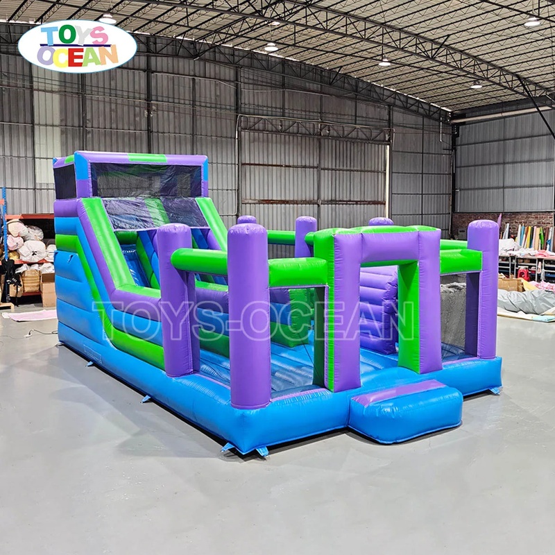 Kids Outdoor Obstacle Course - Inflatable Obstacle Course With Slide, Commercial