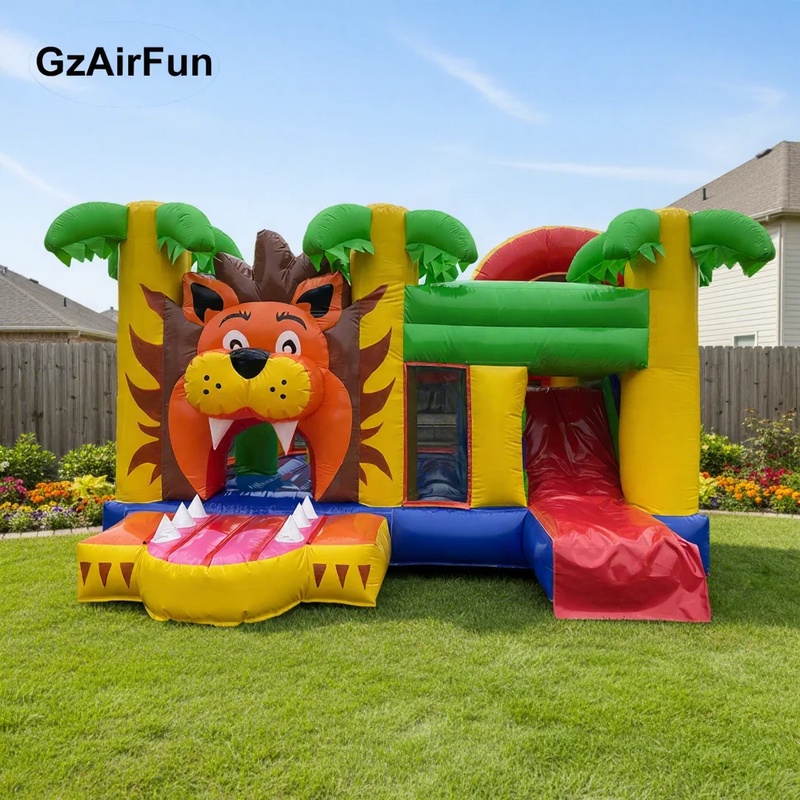 Kids Outdoor Bounce House - Custom Commercial Outdoor Bounce House Lion