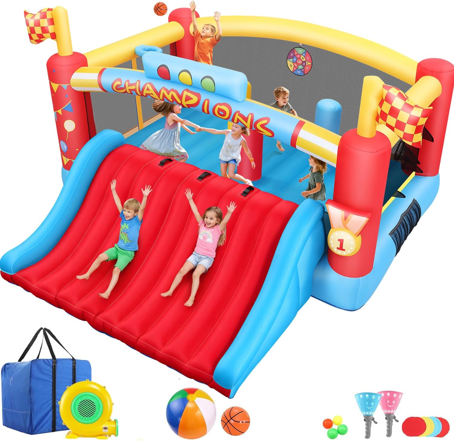 Outdoor Games For Kids - 13FT Big Inflatable Bounce House for