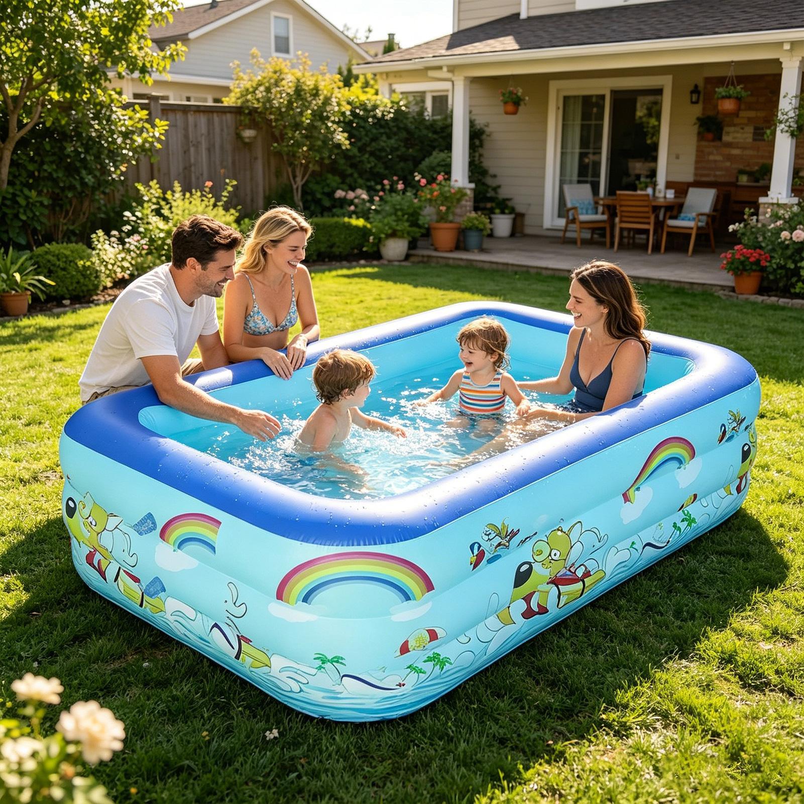 Children Swimming Pool Inflata - Kids Outdoor Garden Toys 评论和价格