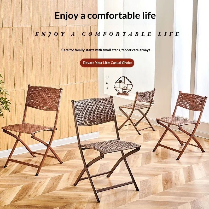 Portable Folding Rattan Dining - Kids Outdoor Folding Chair 评论和价格