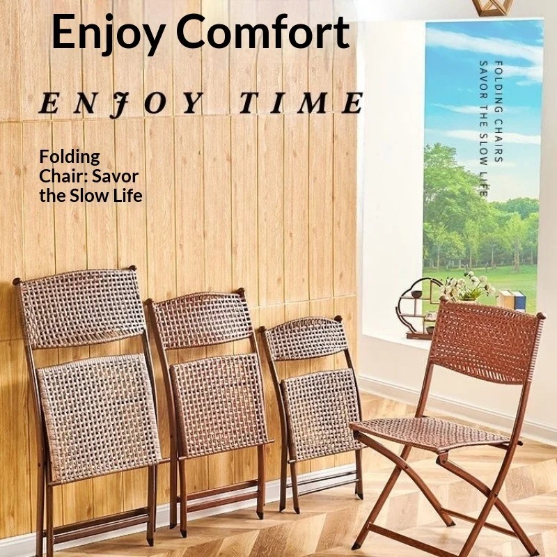 Portable Folding Rattan Dining - Kids Outdoor Folding Chair 评论和价格