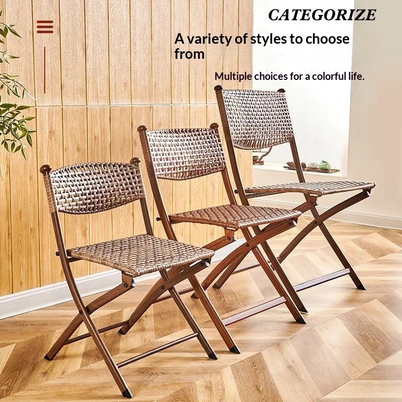 Portable Folding Rattan Dining - Kids Outdoor Folding Chair 评论和价格