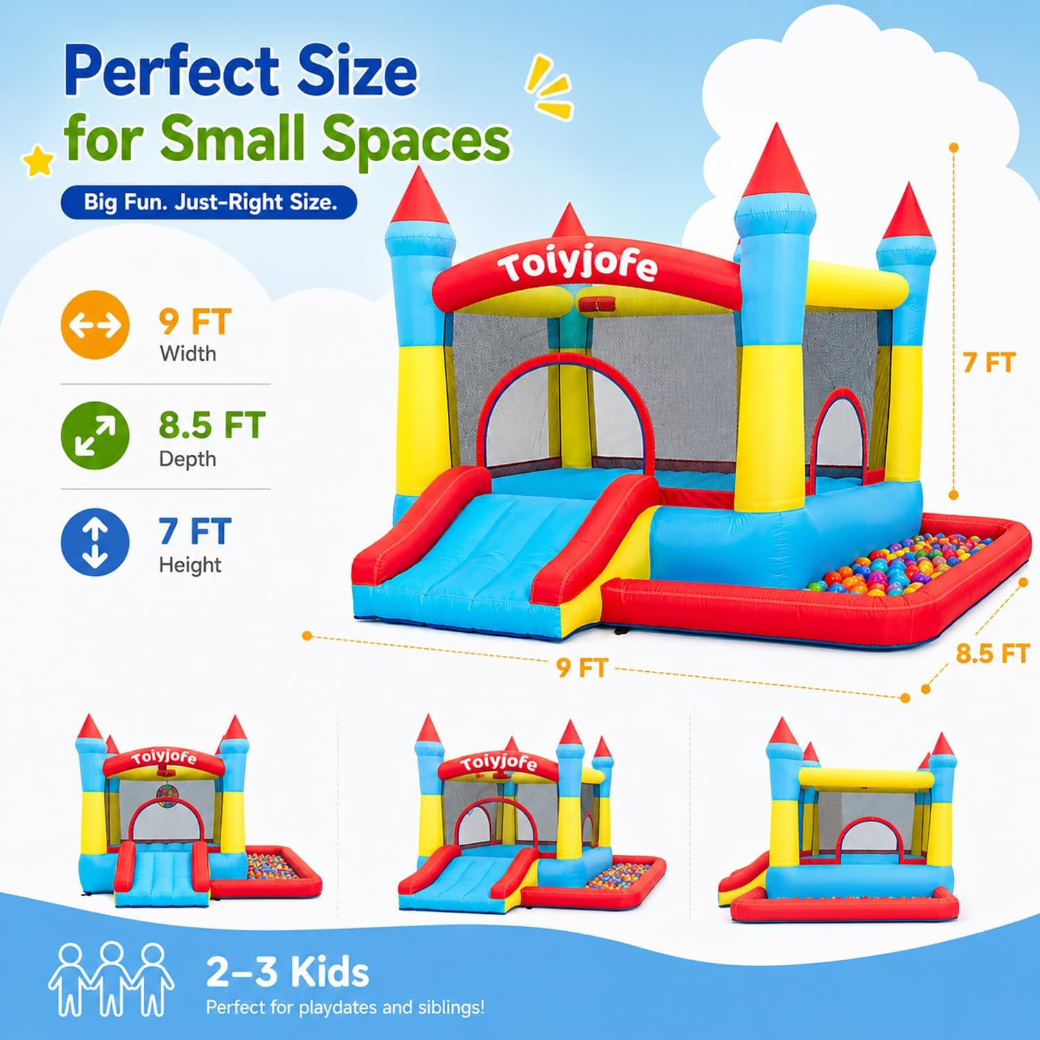 Bounce House for Kids 3-6, Tod - Kids Outdoor Bounce House 评论和价格