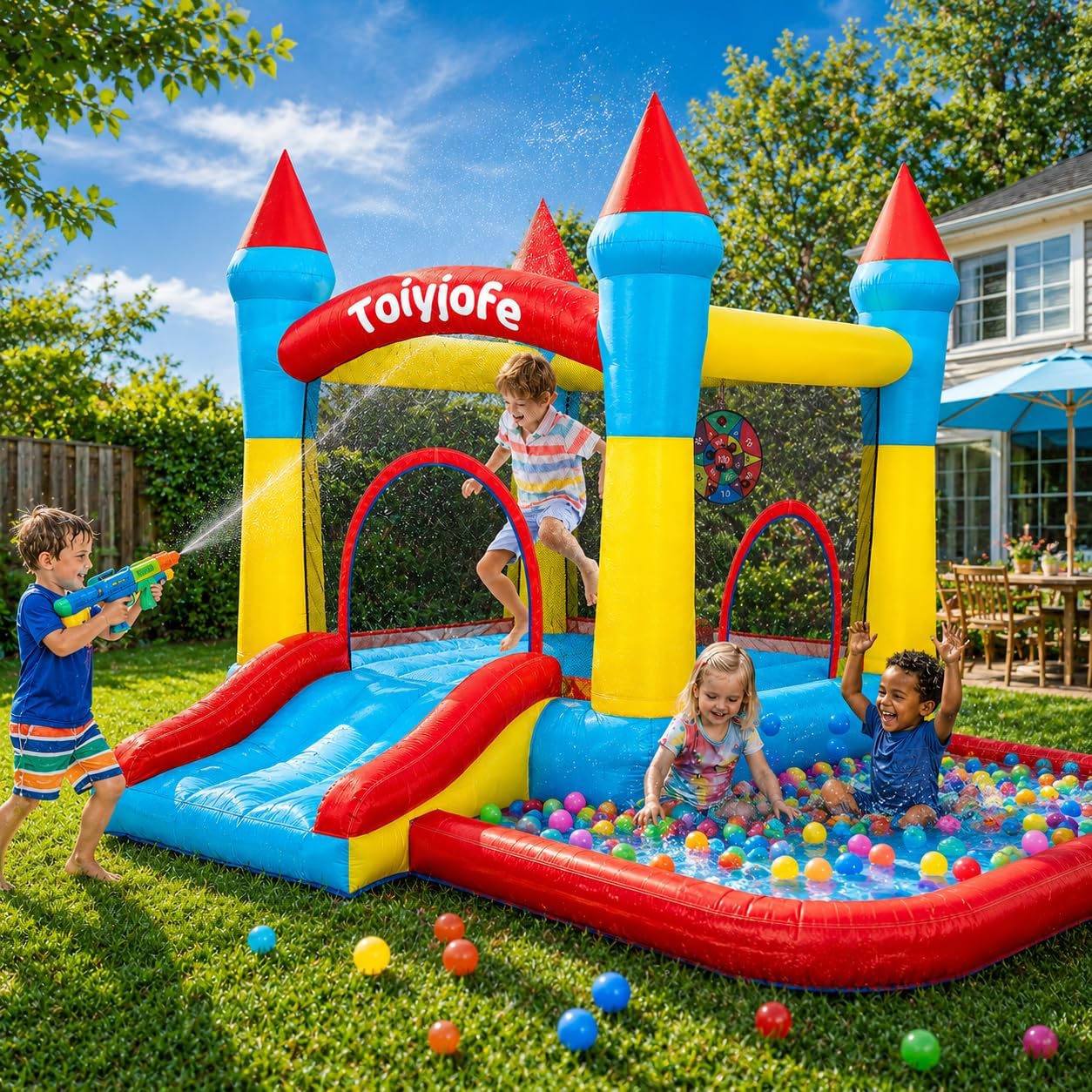 Bounce House for Kids 3-6, Tod - Kids Outdoor Bounce House 评论和价格