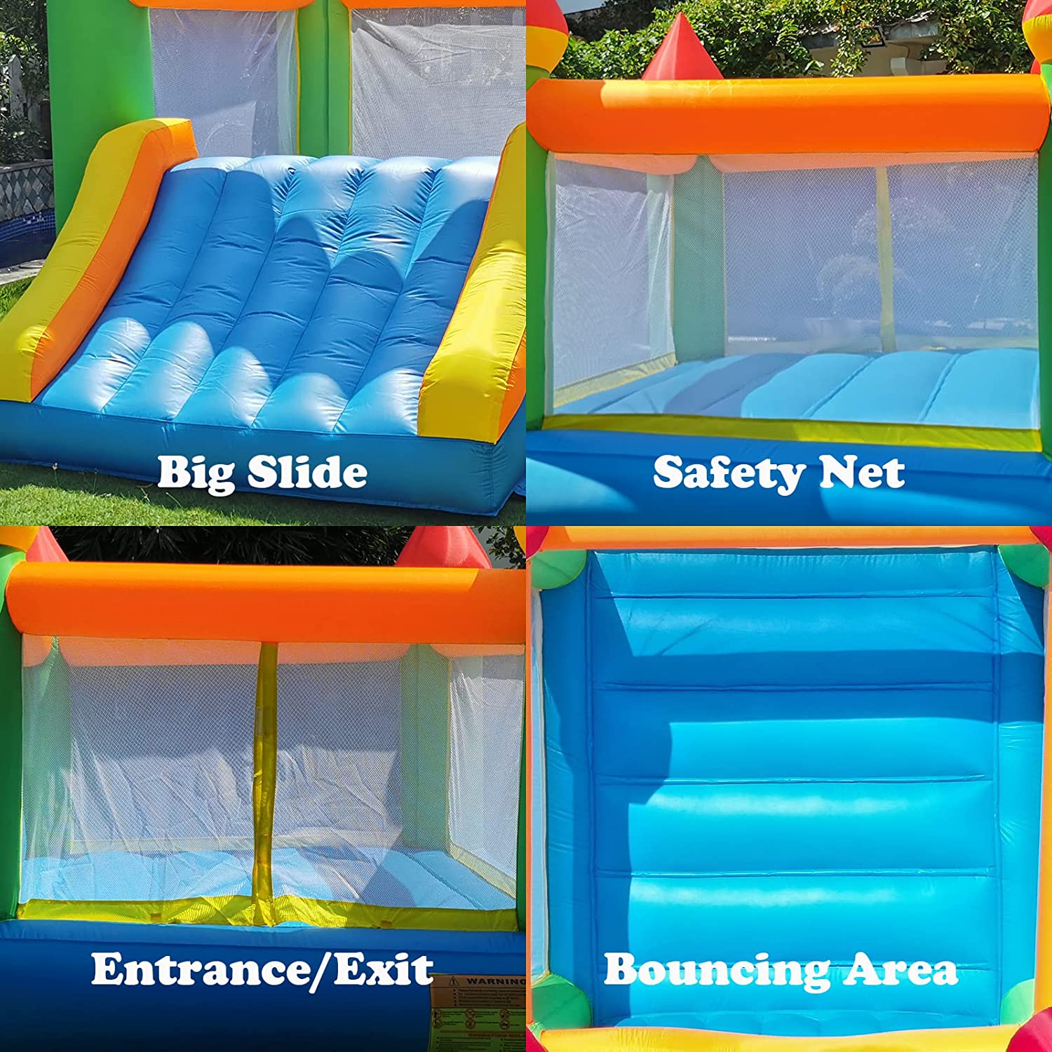 KF Inflatable Bounce House wit - Kids Outdoor Bounce House 评论和价格