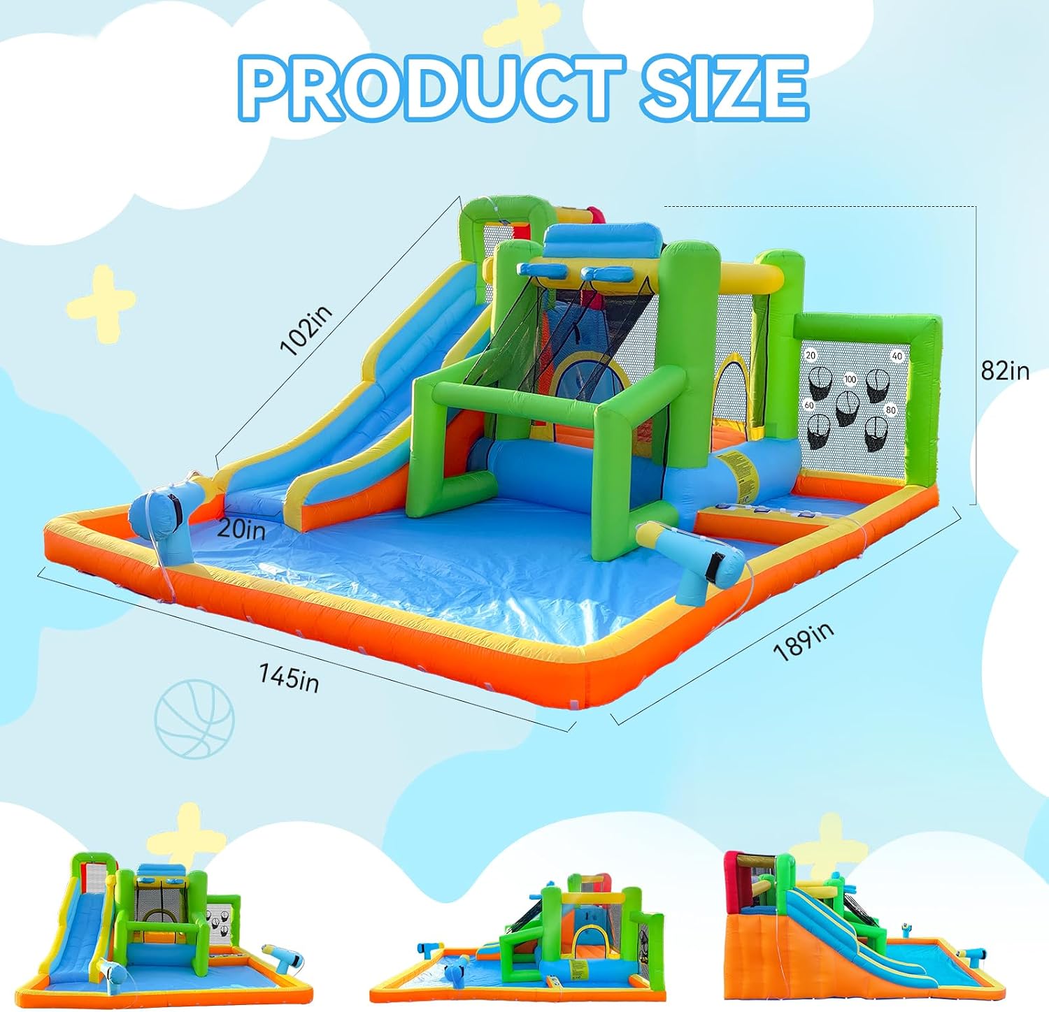 FBSPORT Inflatable Bounce Hous - Kids Outdoor Bounce House 评论和价格