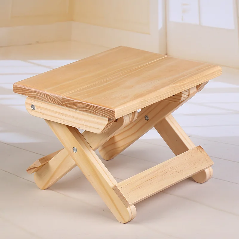 Pine Wood Folding Stool Portab - Kids Outdoor Folding Chair 评论和价格