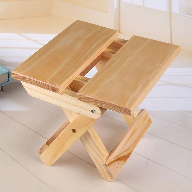 Pine Wood Folding Stool Portab - Kids Outdoor Folding Chair 评论和价格