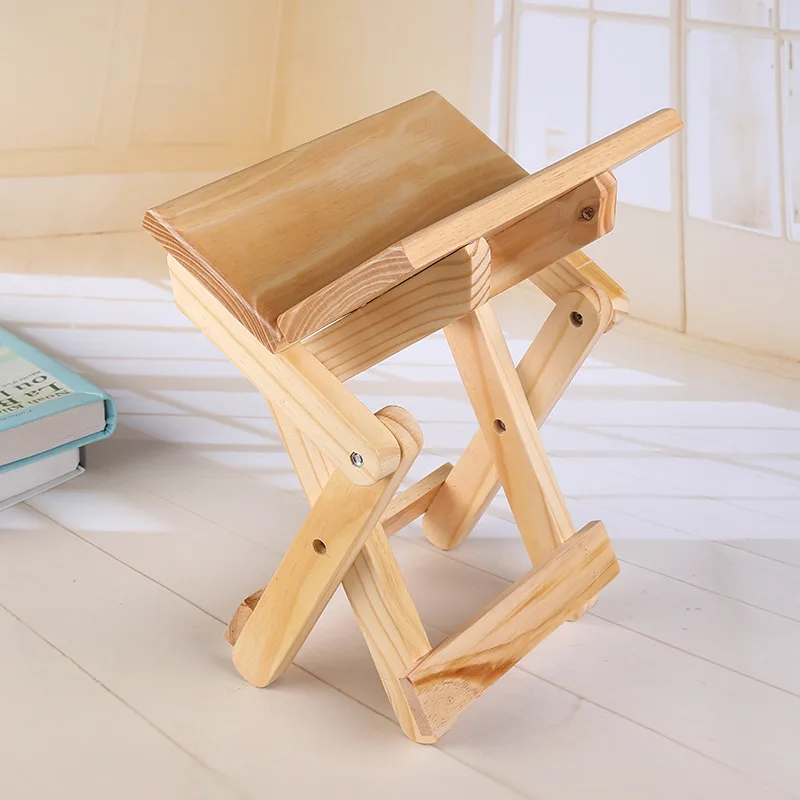 Pine Wood Folding Stool Portab - Kids Outdoor Folding Chair 评论和价格