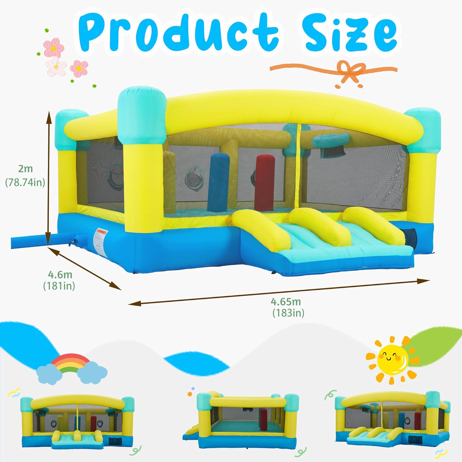 Big Bounce House,15 x 14.8 FT  - Kids Outdoor Bounce House 评论和价格