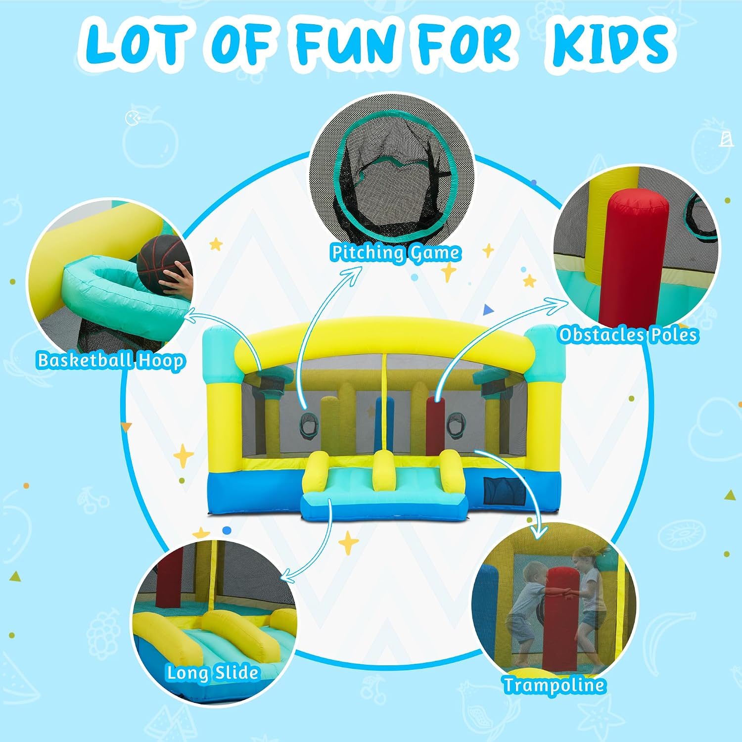 Big Bounce House,15 x 14.8 FT  - Kids Outdoor Bounce House 评论和价格
