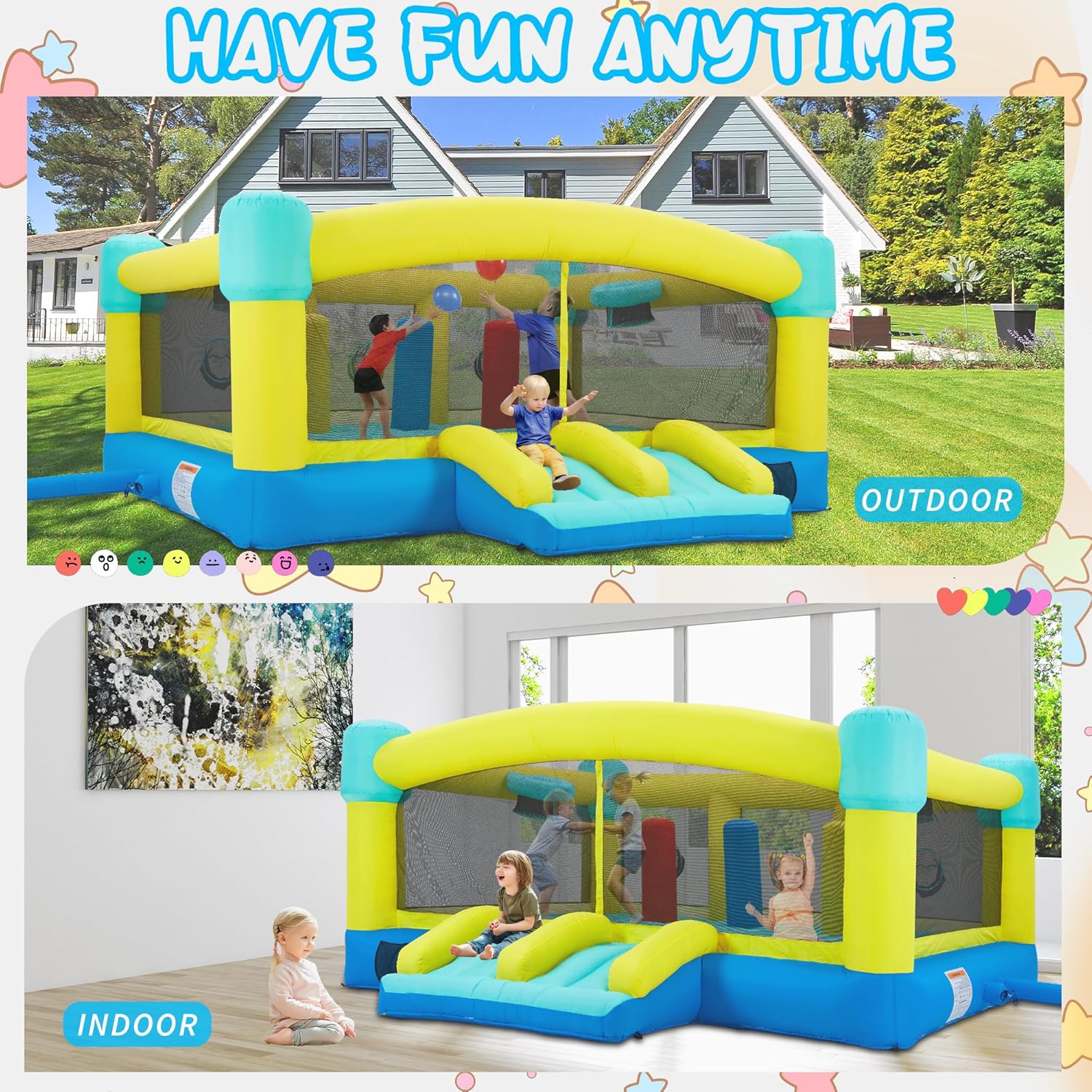 Big Bounce House,15 x 14.8 FT  - Kids Outdoor Bounce House 评论和价格