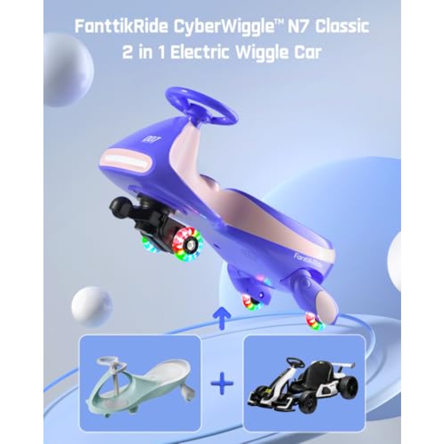 N7 Classic Electric Wiggle Car - Ride On Toy Car 评论和价格
