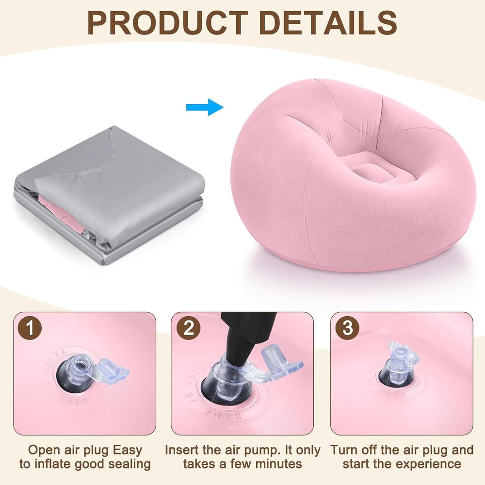 Inflatable Bean Bag Chairs, Pi - Kids Outdoor Loungers 评论和价格
