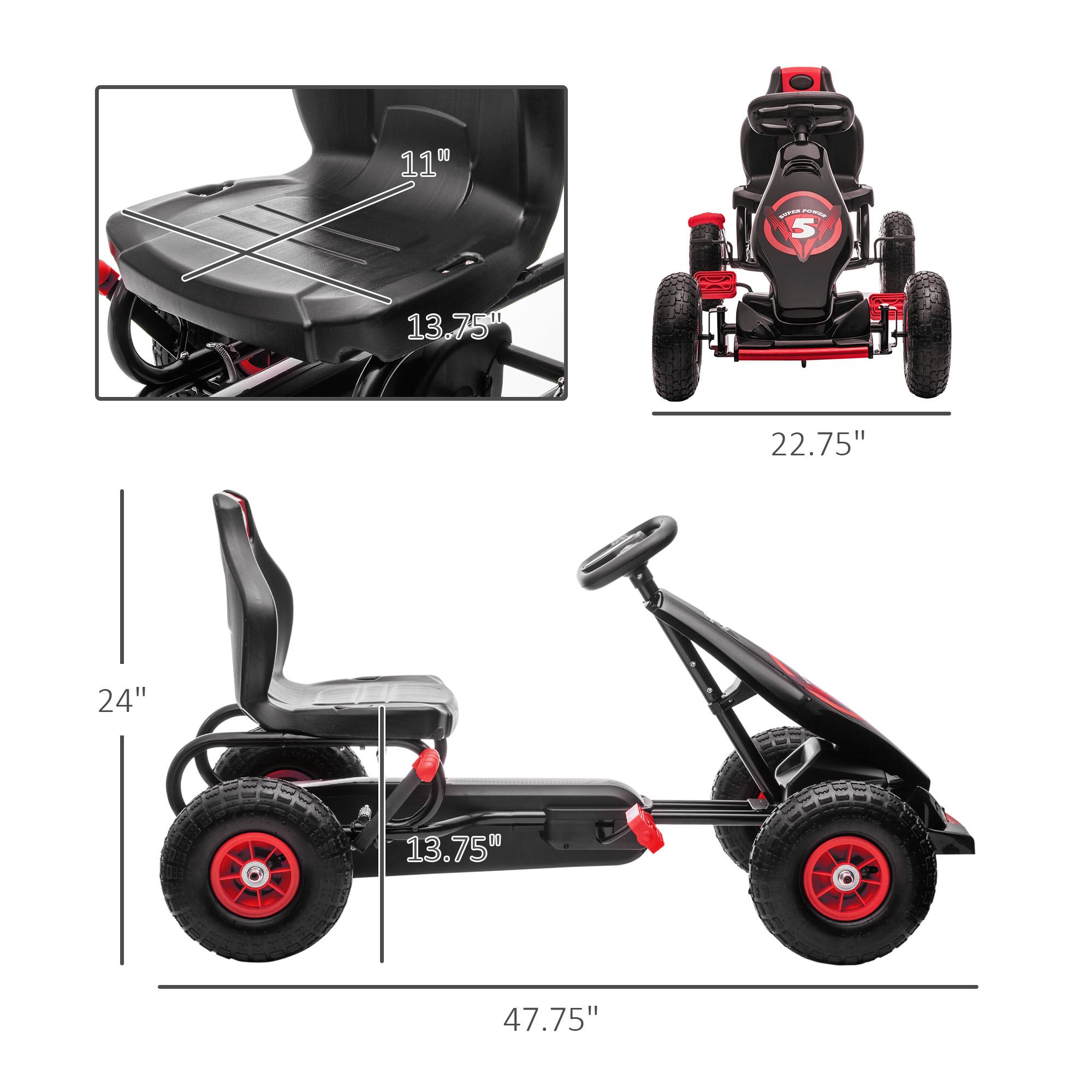 Kids Pedal Go Kart Ride-on Toy - Go Kart Pedal Kids 评论和价格