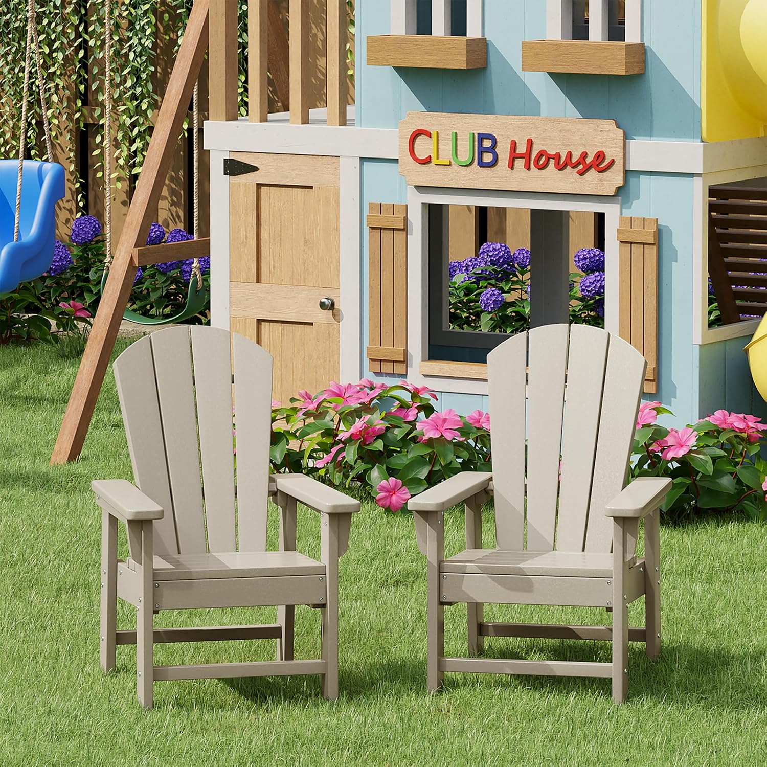 Kids Outdoor Chair Set of 2, T - Kids Outdoor Loungers 评论和价格