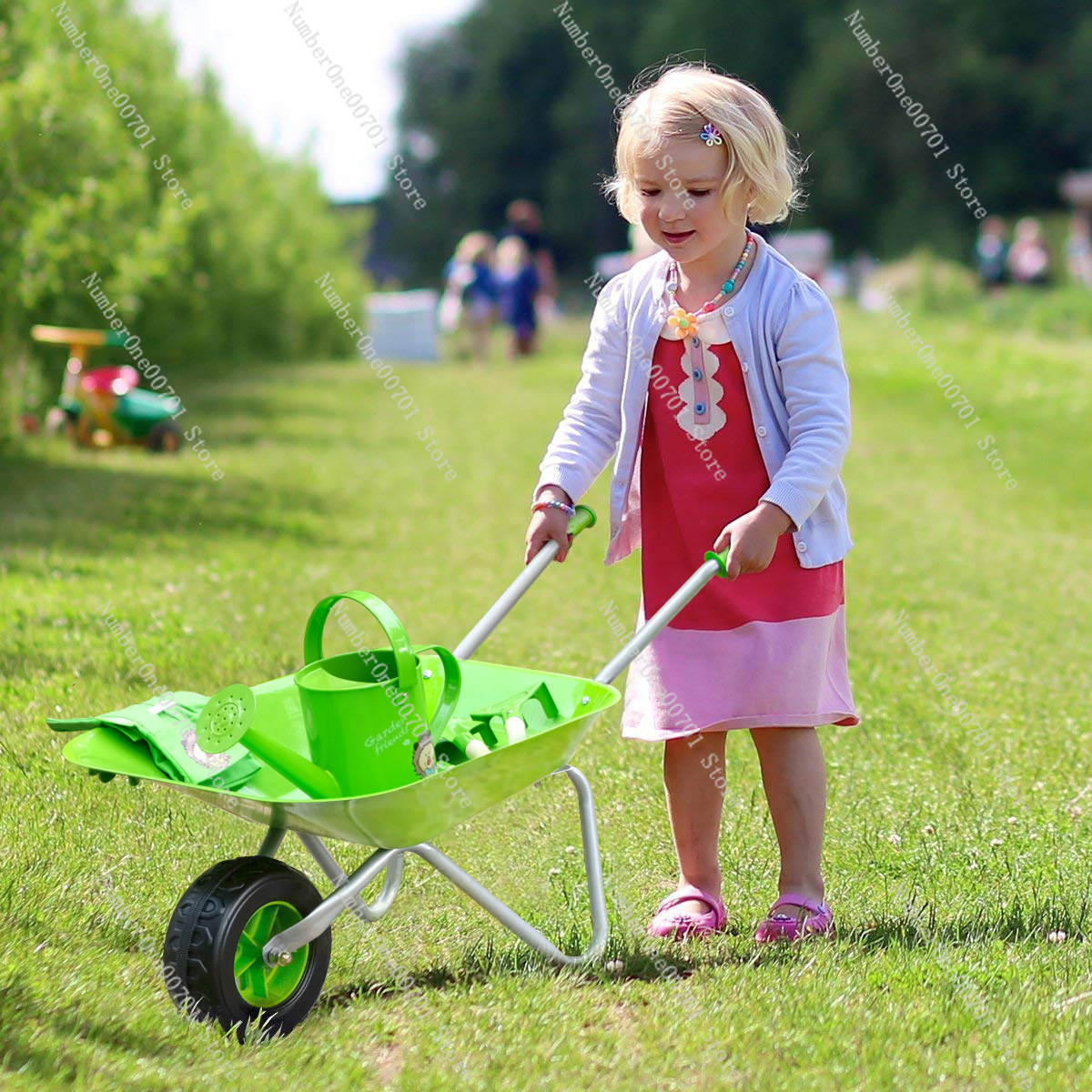 Kids Outdoor Wheelbarrow, Gree - Kids Outdoor Garden Toys 评论和价格