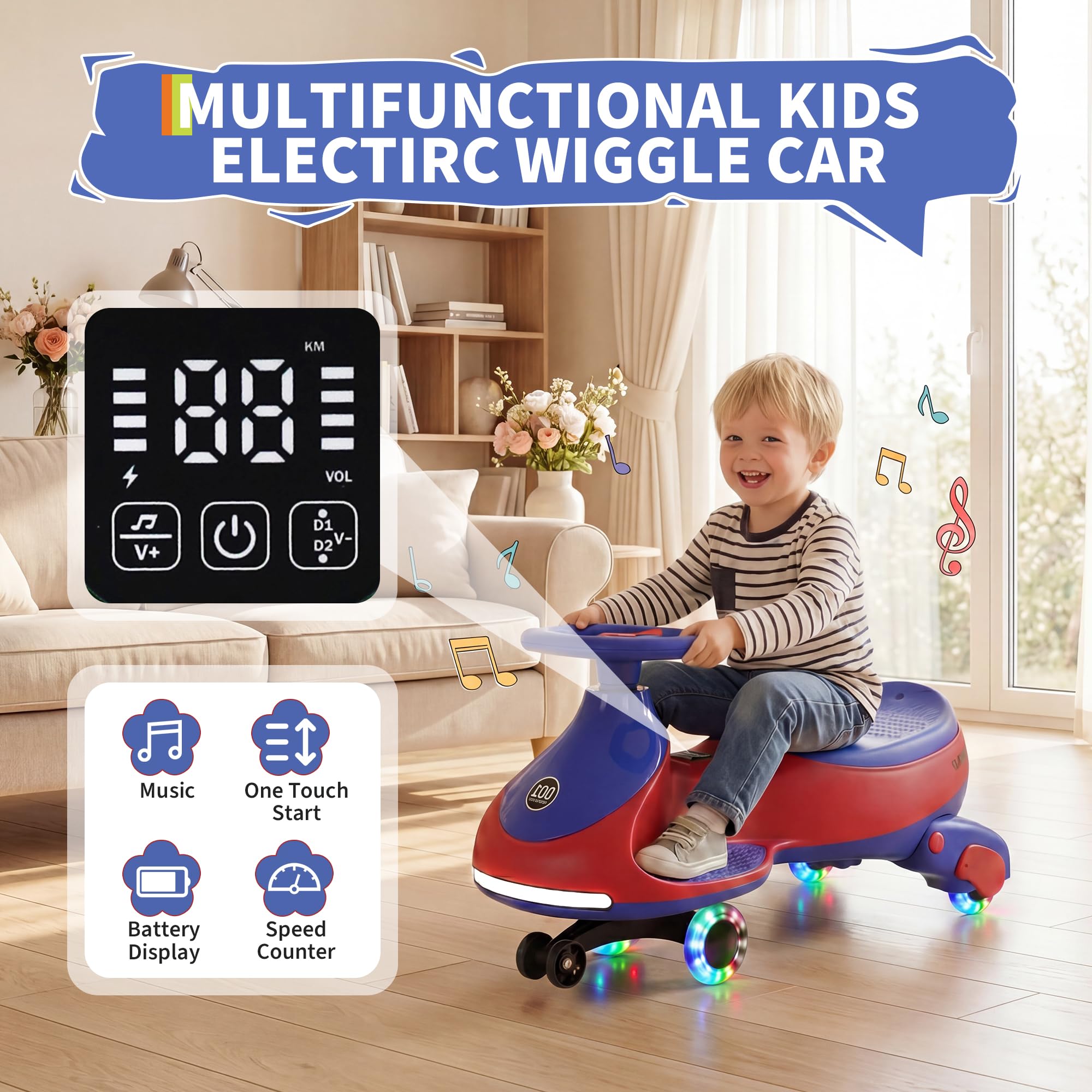 12V Electric Wiggle Car Kids W - Ride On Toy Car 评论和价格