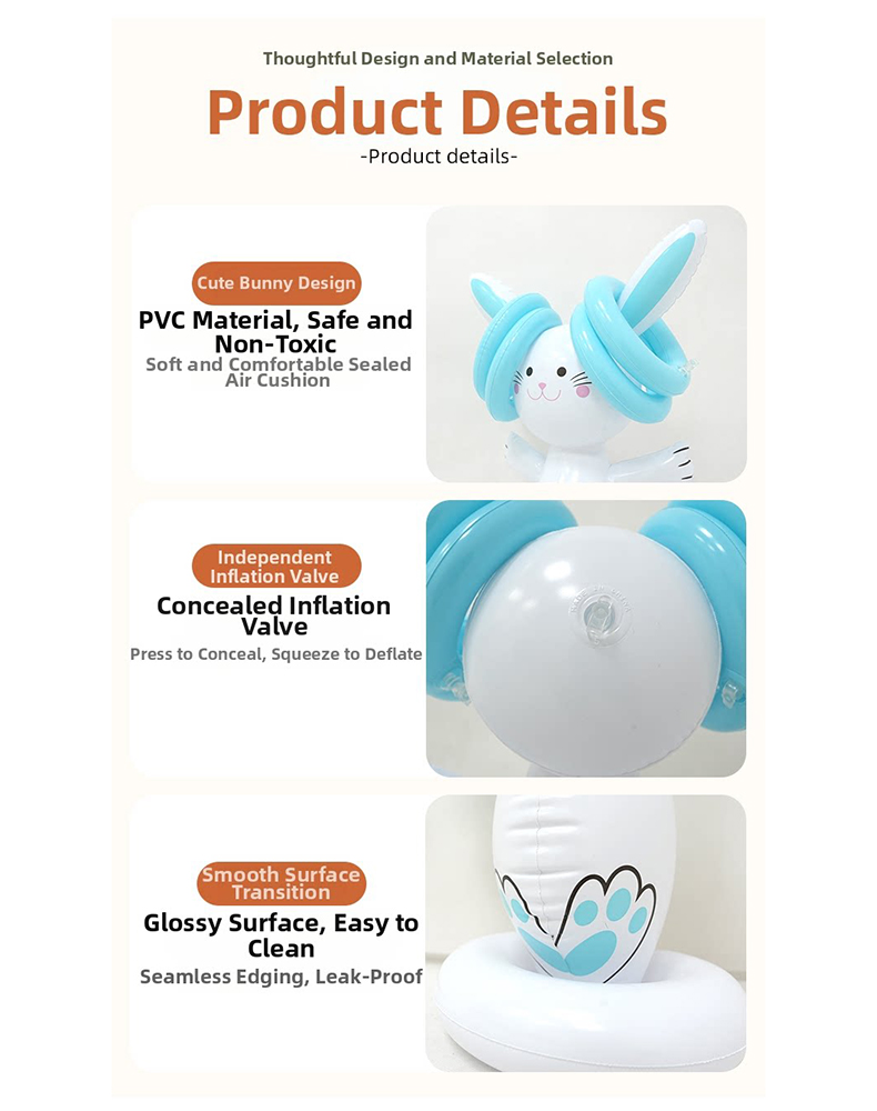 Easter Inflatable Bunny Ring T - Outdoor Games For Kids 评论和价格