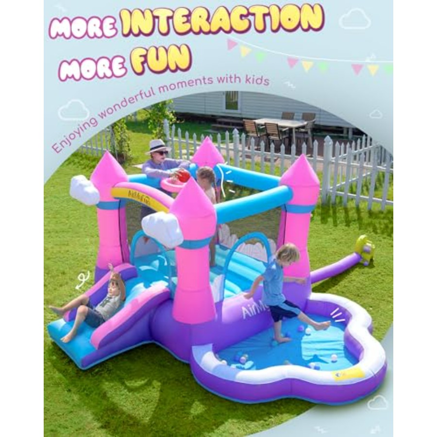 Pink inflatable bounce house f - Kids Outdoor Bounce House 评论和价格