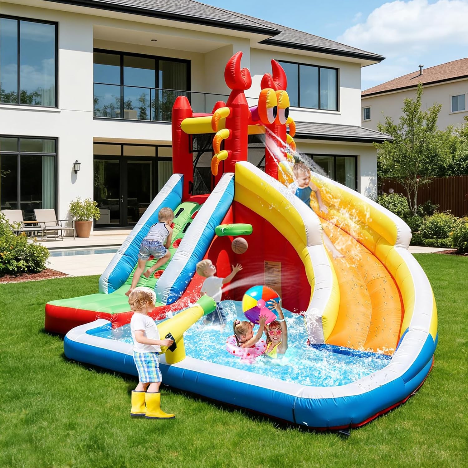 Large Inflatable Bounce House  - Kids Outdoor Bounce House 评论和价格