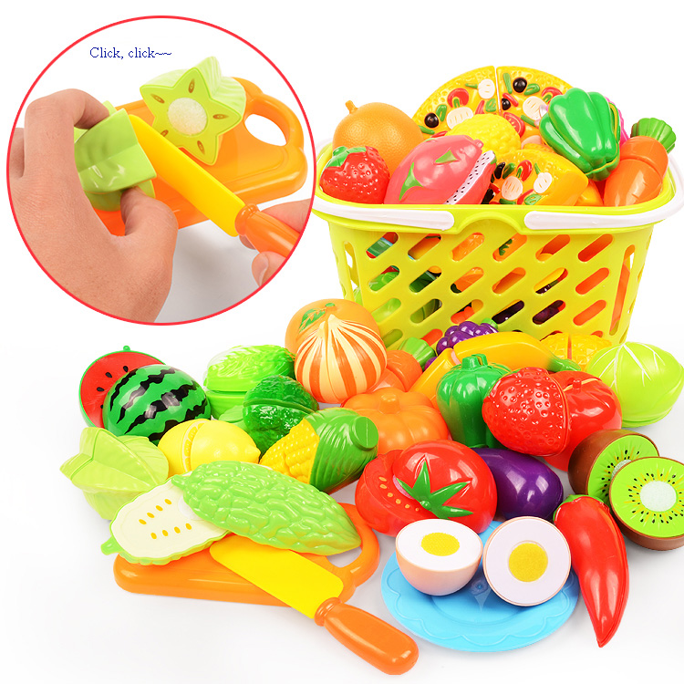 Cutting Play Food Set For Kids - Kids Outdoor Mud Kitchen Accessories 评论和价格