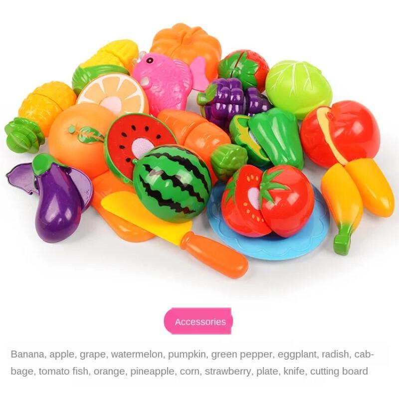 Cutting Play Food Set For Kids - Kids Outdoor Mud Kitchen Accessories 评论和价格