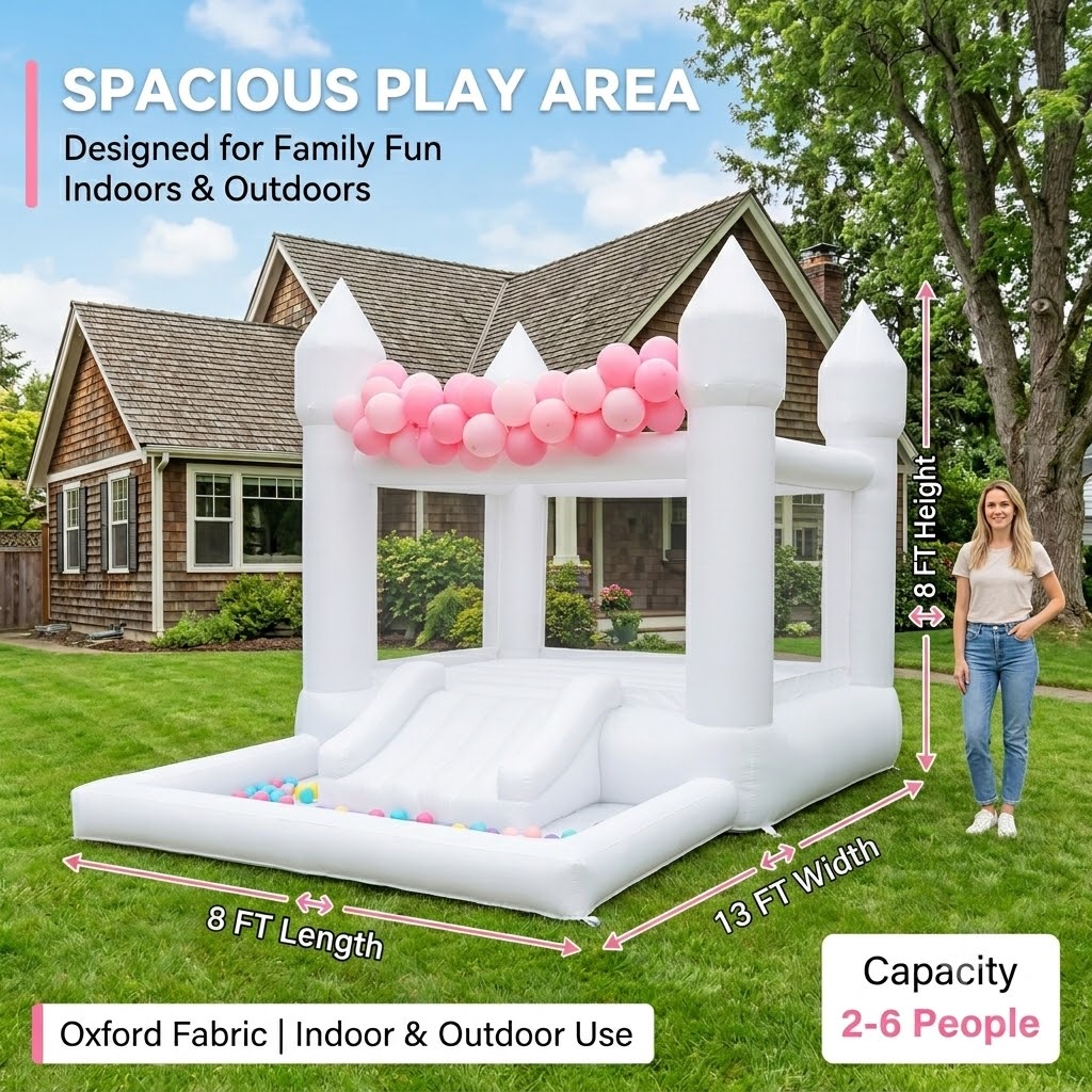 (Come with blower)13x8x8FT Inf - Kids Outdoor Bounce House 评论和价格