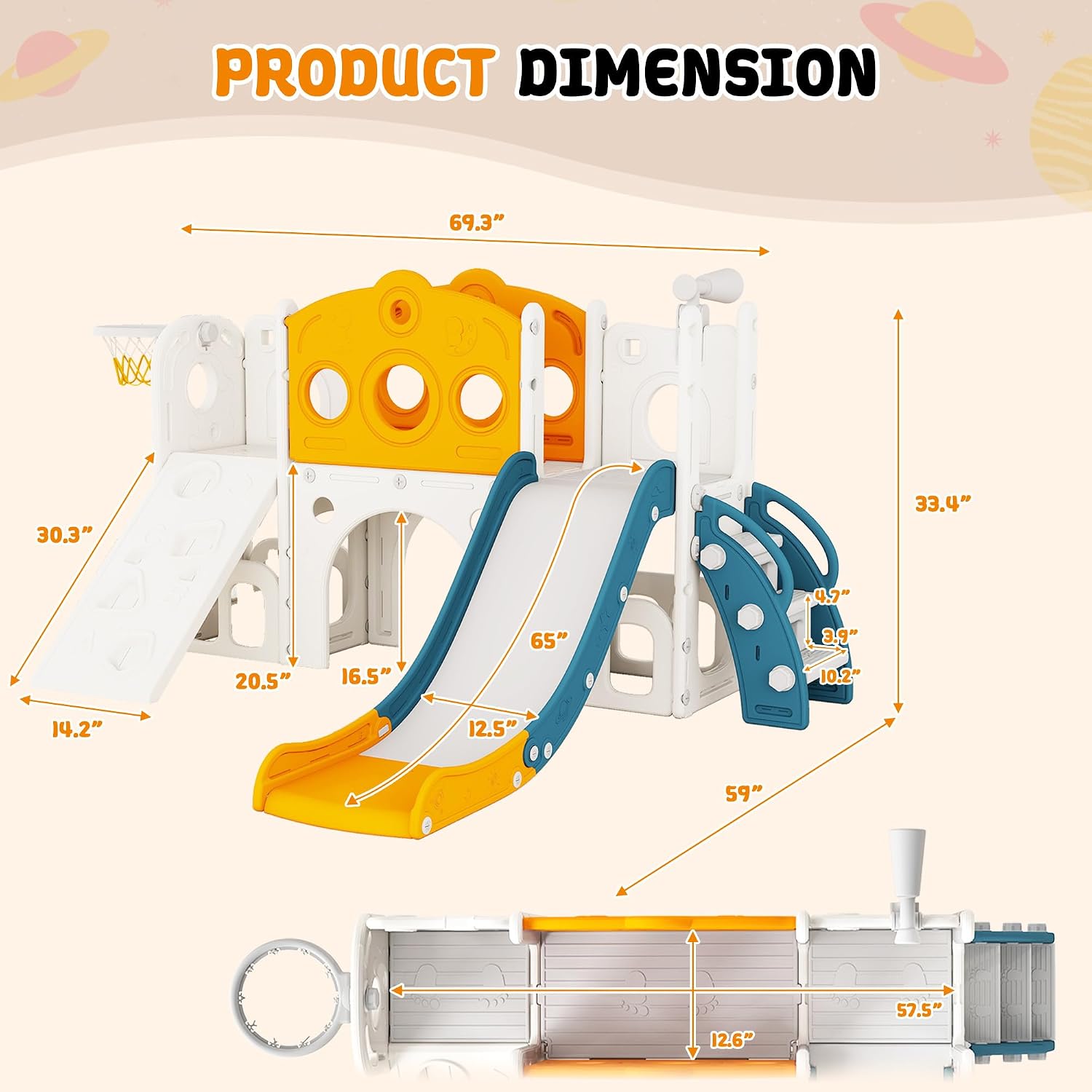 9 in 1 Toddler Slide Set Playg - Kids Outdoor Slide Set 评论和价格