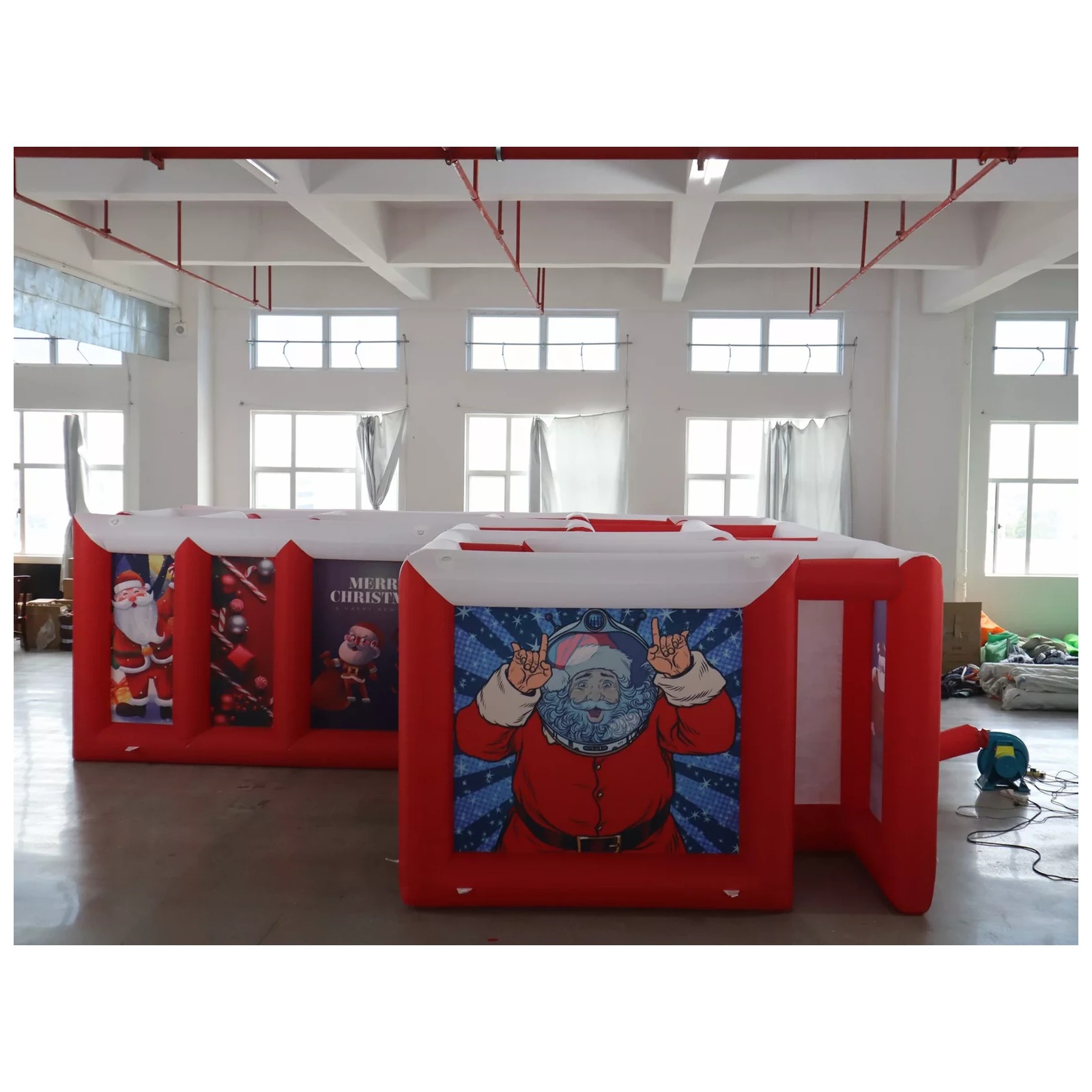 Large Red White Flat Roof Infl - Outdoor Games For Kids 评论和价格
