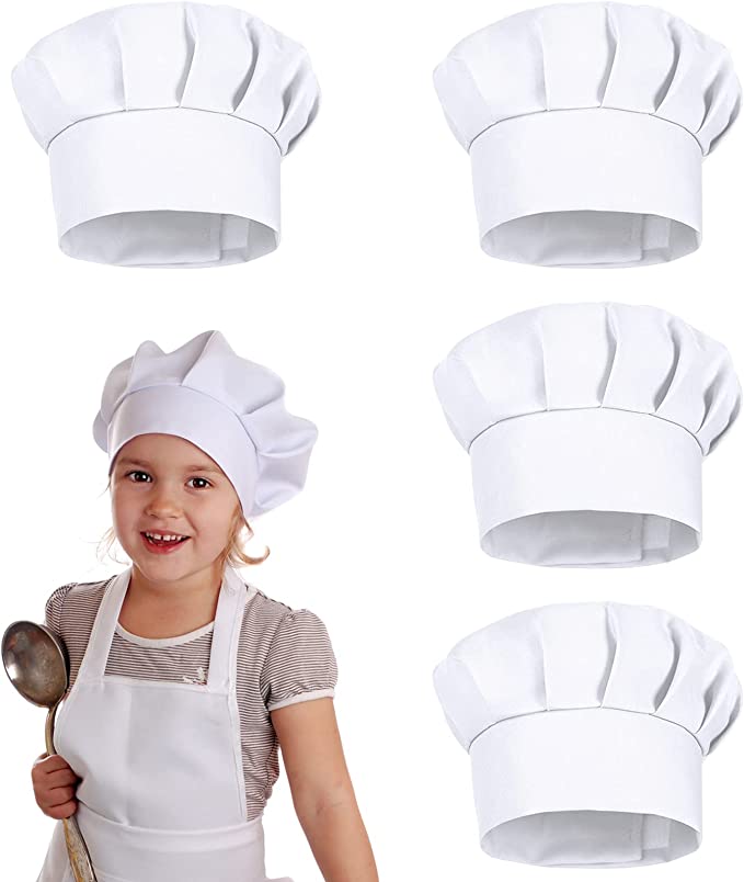 4PCS White Party Cap Hat Costu - Kids Outdoor Mud Kitchen Accessories 评论和价格