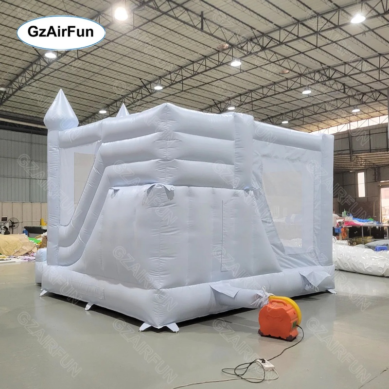 White Bouncy Castle Wedding In - Kids Outdoor Bounce House 评论和价格